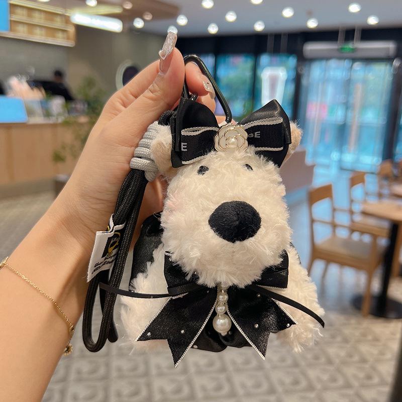 West Highland Puppy Plush Keychain – Cute Cartoon Style Bag Charm