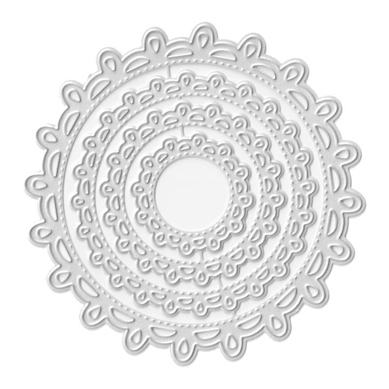 Nested Lace Frame Metal Die Cuts Exquisite Scrapbooking Embossing Template DIY Holiday Invitations Cards Making Supplies