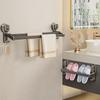 with Hook Suction Cup Towel Pole Punching Free Towel Storage Hanger Bathroom Towel Rack  Hotel