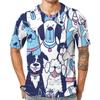 Tiger Animal Pattern 3D Printed T-shirt for Summer Casual Fashion Short Sleeved Top for Men, Cute Elements Round Neck Streetwear