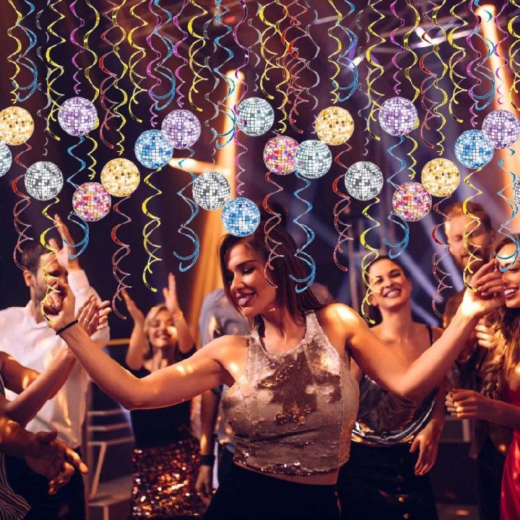 Discotheque Hanging Swirls Indoor Ceiling Hangings Unique Ceiling Art Enhancing Any Office Setting Great Gift Choice