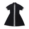 Blu Dot Windbreaker Short Sleeve Dress Open Bk