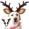 Christmas Pet Antler Headbands For Small Media Dog Cats Soft Costumes Party Decoration Photo Shoot Accessory