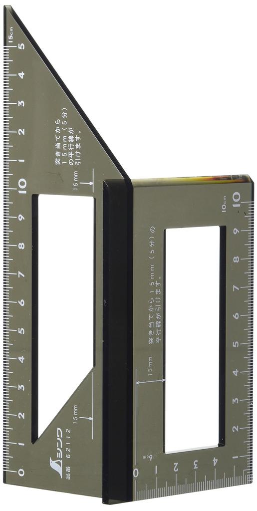 Shinwa Sokutei Stopper 62112 One-Shot Ruler, Polycarbonate,