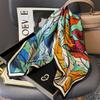 100% Natural Twill Silk Scarf for Women Double side Female Foulard Headband Shawl Wrap Square Neckerchief Hijab Bandana Scarves