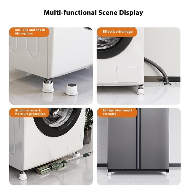 2Pcs Plastic Furniture Leg Levelers Adjustable Height Support Pads Furniture Risers for Uneven Floors Enduring