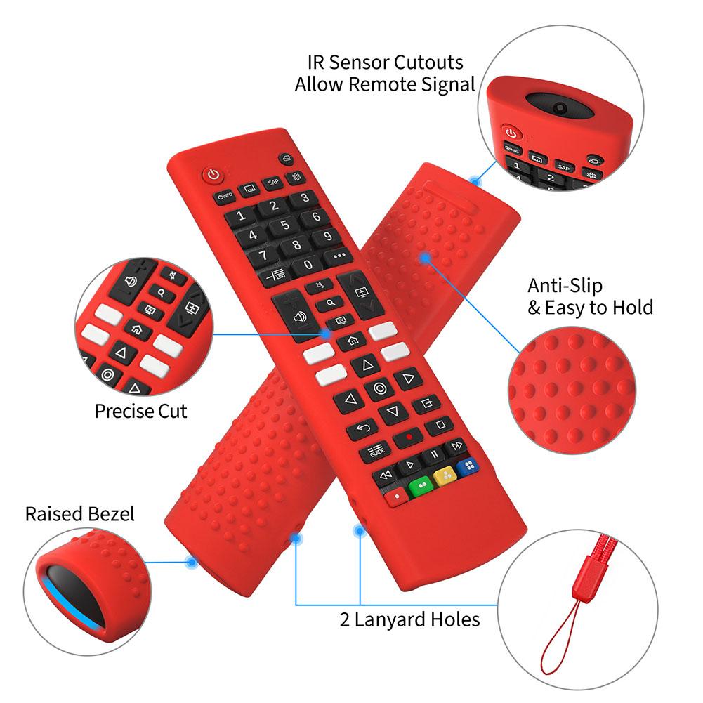 Silicone Case Protective Case with Lanyard Protective Controller Sleeve Skin Shockproof for LG TV Remote AKB75095307 AKB7604030