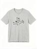 Black Cute Cartoon Cat Korean Print Tshirt  Comfortable for Both Unisex and Unisex Suitable for Summer 2026