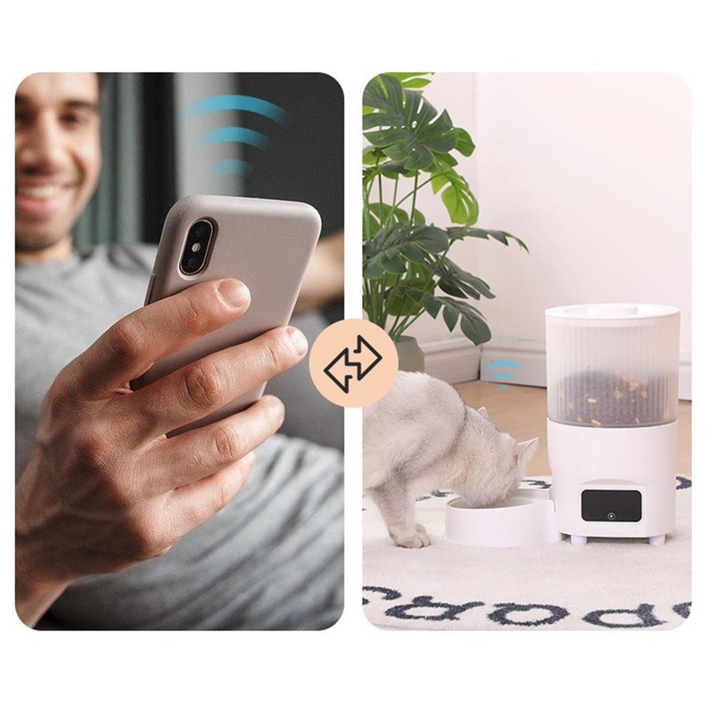 Automatic Feeder: Timed Dry Food Feeder, Programmable Feeding Schedule, Automatic Pet Food Dispenser With Power Supply, 1-4 Meals Per Day For Cats