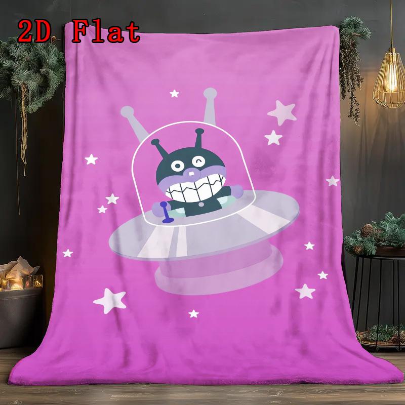 Baikinman 2D Flat Pattern Flannel Blanket High quality All Seasons Warmth and Comfort Perfect for Christmas Gifts.DMT0925482