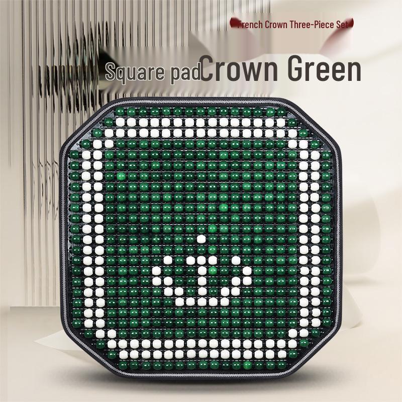 Sommer Bilseteputesett - Pustende, Ventilert, Design med treperler, 3 deler for komfortabel kjøring