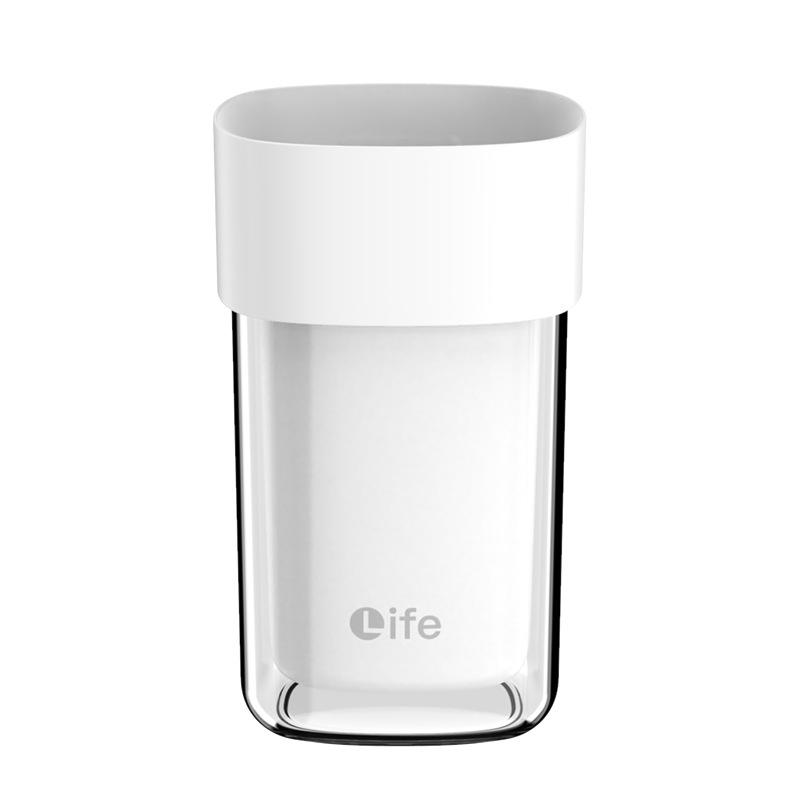 Portable Layered Travel Wash Cup Set - Transparent Mouthwash Cup & Toothbrush Storage for Women 301-400ml белый