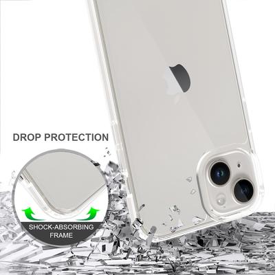 For iPhone 15 Plus Clear Acrylic+TPU Hybrid Phone Cover Anti-Scratch Mobile Phone Case Shell