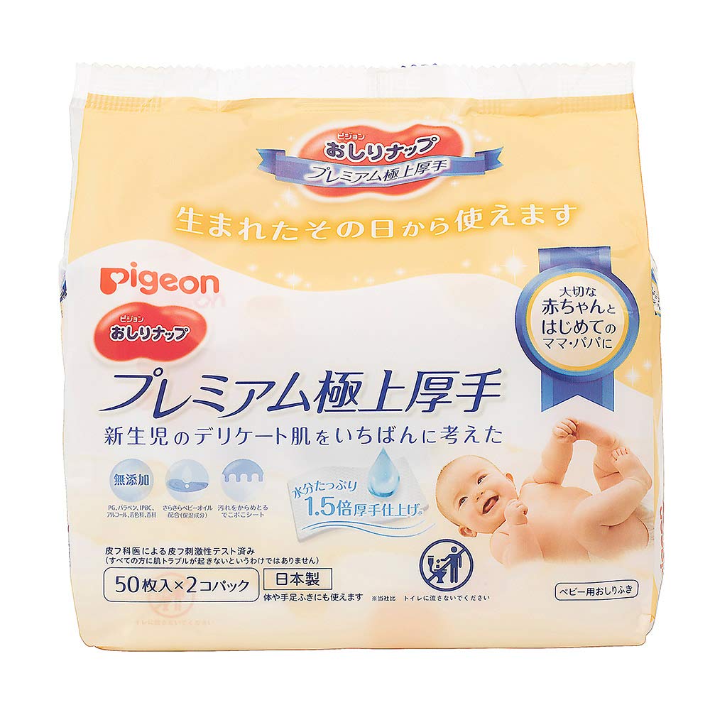 

Wipes Pigeon Wet Wipes Premium Extra Thick 50 sheets x 6 packs [Wet Refill]