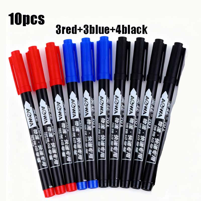 2mm Bold Tip Oil-Based Quick-Dry Waterproof Oil-Proof Permanent Marker for Plastic Metal & Wood Shipping Packaging & Coding