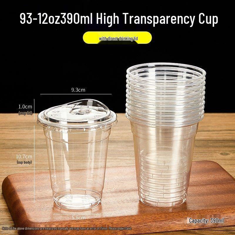 Transparent Mini Milk Tea Disposable Cup with Lid - Small Size for Cold Drinks