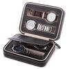 Delesys 2/3/4/8 Slots Embedded Portable Travel Storage Bag For Watch/Daily Necessities Storage Box Leather Zipper Watch Box