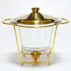 Deep Glass Buffet Stove 4.0L Large Capacity Food Heating Container Restaurant Small Hot Pot Alcohol Stove