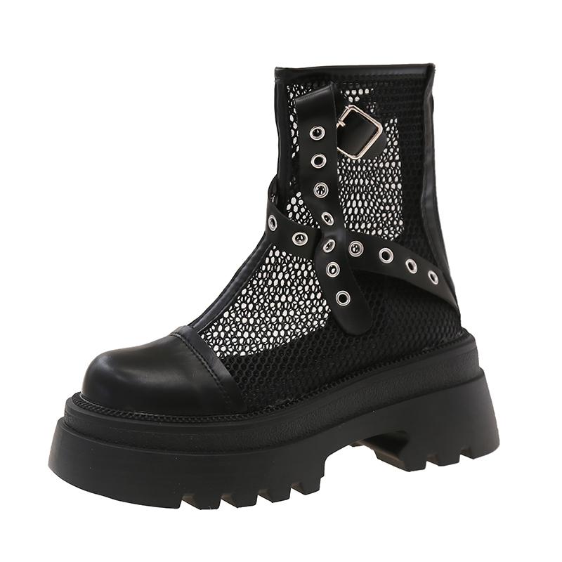 Fashion 2025 New Summer Mesh Breathable Sandals Women High Heels Cool Boots Sandals Designer Platform Shoes Walking Mujer Zapatos Pumps