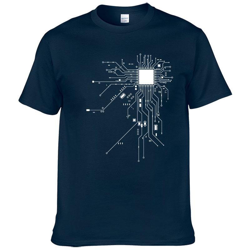 Tricou Bărbați Inimă Nucleu CPU Calculator GEEK Nerd Freak Hacker PC Gamer Vara Mânecă Scurtă Bumbac Mărime Europeană #303