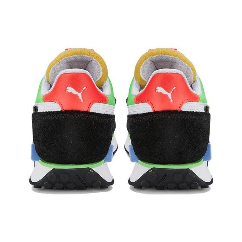 PUMA Future Rider Play Unisex Low Top Lifestyle Shoes Green White Black 371149-85