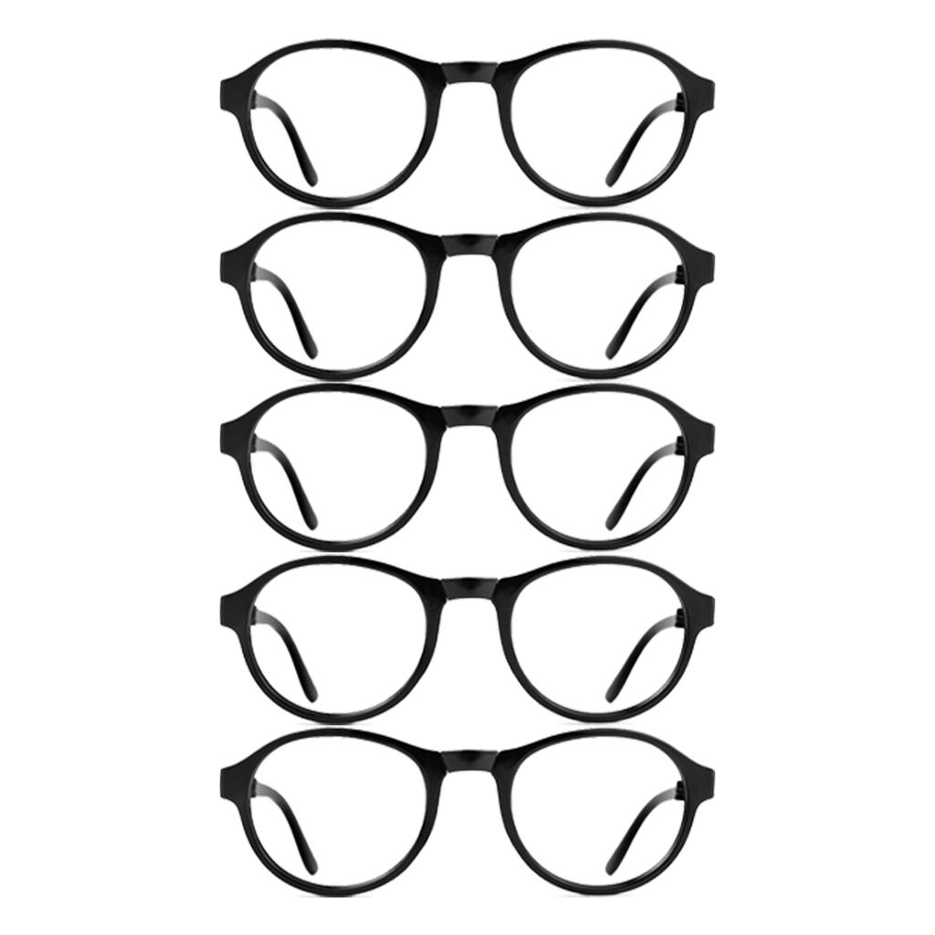 5PCS New Folding Presbyopic Reading Glasses Anti-blue Light Glasses Portable Presbyopic Glasses Elegant PC Eyewear For Men