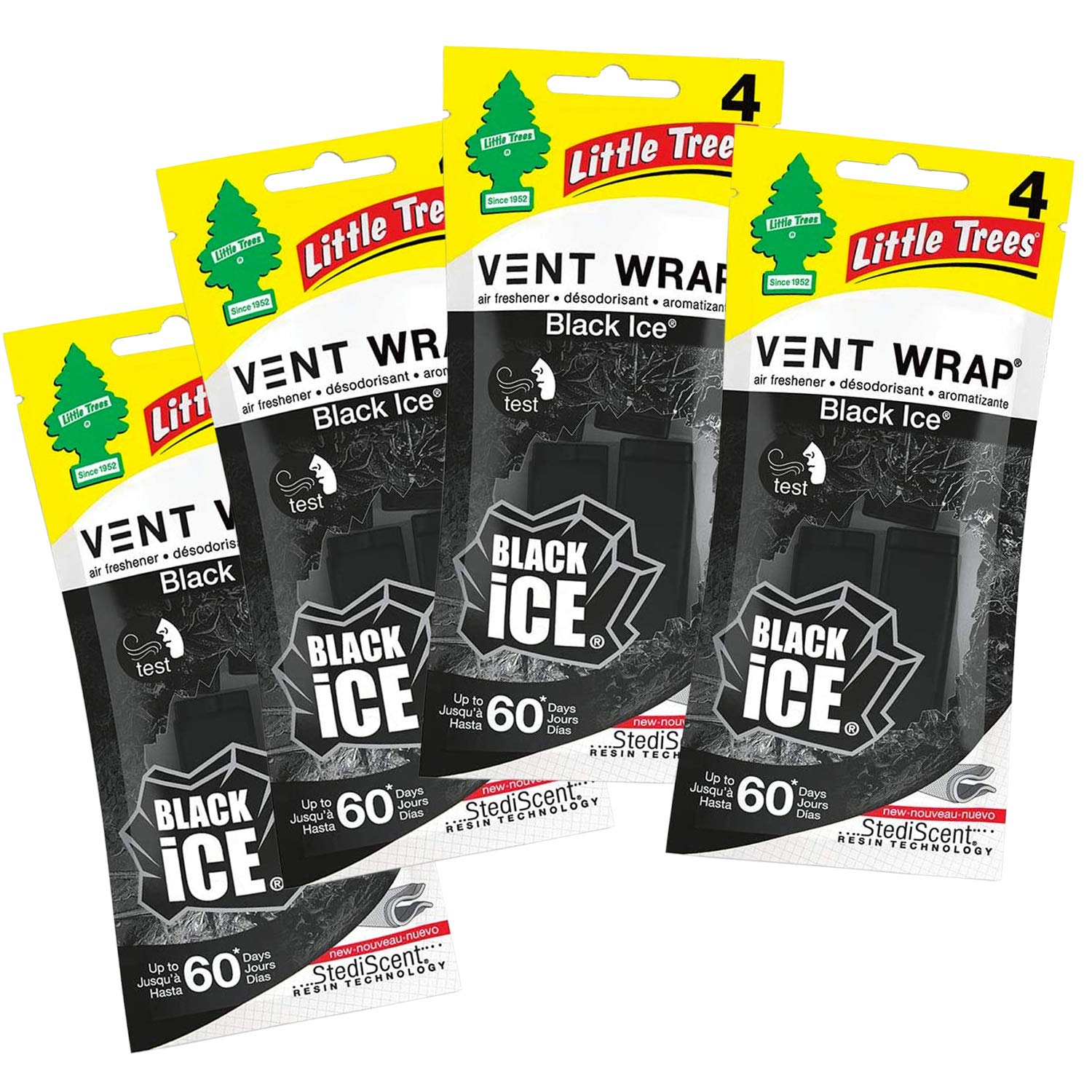 

Little Tree Black Ice Vent Wrap [Parallel Import] x 4 Packs 1 piece чорний