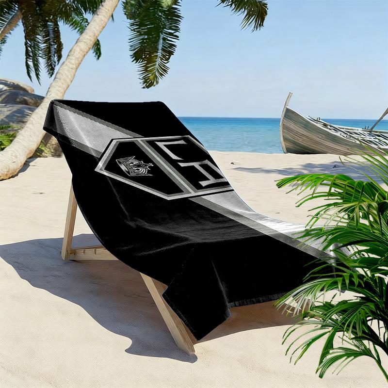 Los Angeles Kings Print Beach Towel, Large Soft Quick Dry Towel for Beach Camping Swimming