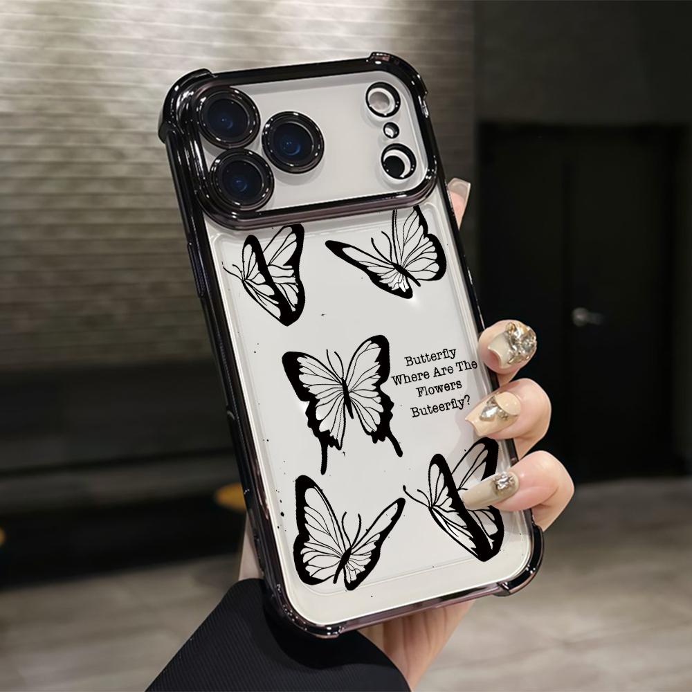 

Fashion Butterfly Phone Case for Google Pixe 10 9 9A 8 8A 7 7A Pro XL 5G Anti-drop Transparent Soft Cover Google Pixel 8a