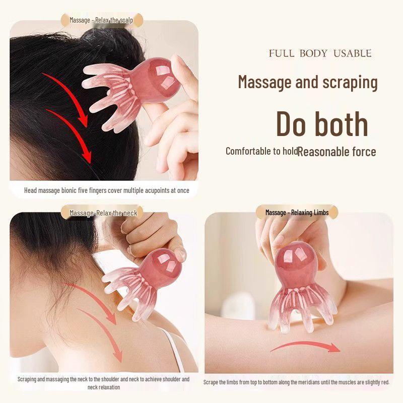 Octopus Resin Meridian Massage Comb - Traditional Chinese Medicine Scalp & Health Tool