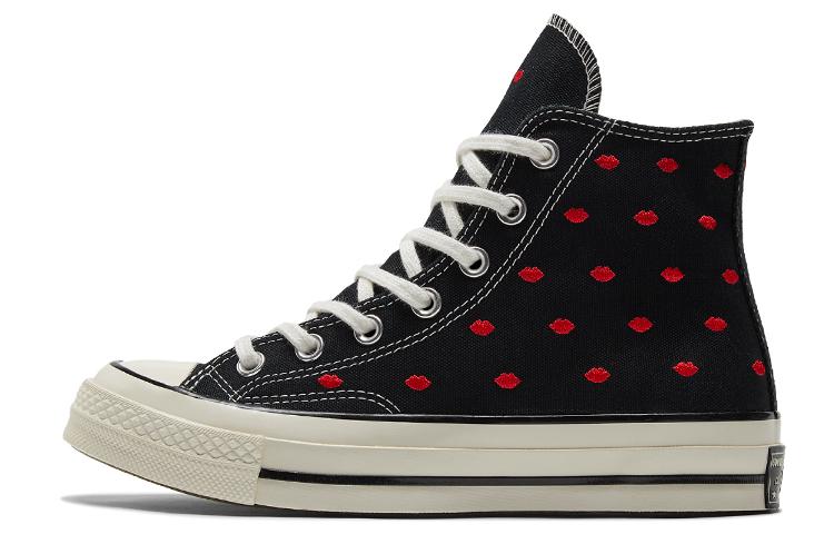 

Chuck 70 Converse Embroidered Lips High Love Me - Black A01600C 35