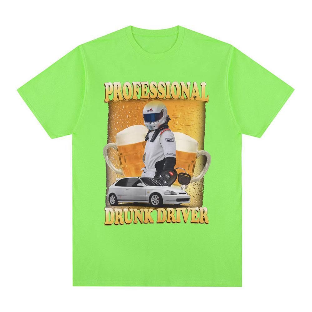 

Professional Drunk Driver Funny Meme T-Shirt Men Women Fashion Vintage Short Sleeve T-shirts Cotton Casual Oversized T Shirts 4XL