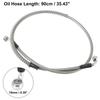 Motoforti Motorcycle Brake Clutch Universal Hose Line Pipe Hydraulic Reinforced Stainless Steel Braided Silver Tone 90cm Length