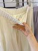 Gentle Wind High-Waisted Slimming Pleated Skirt for Women: Early Spring 2026, Loose Fit, Versatile, Long Hem.