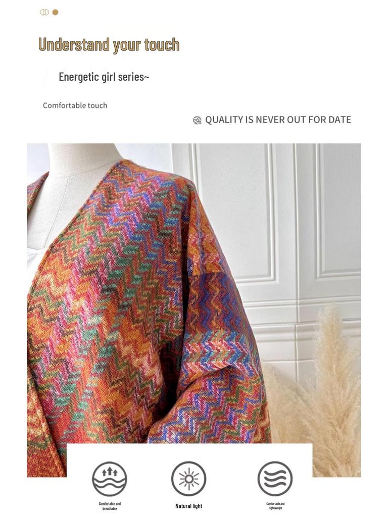 Sichuan Tibetischer Ethno-Schal Umhang: Damen High-End Warme Oberbekleidung