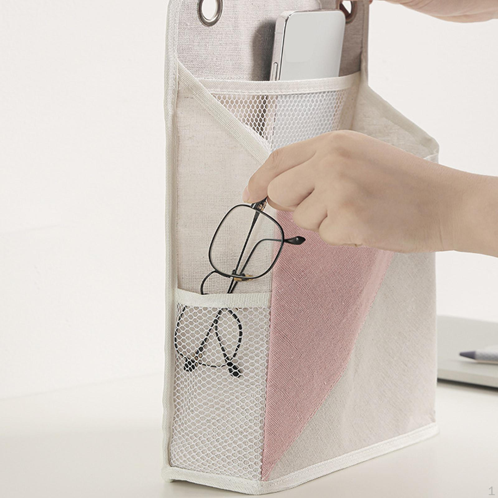 

Подвесной органайзер для хранения на стену, для общежития, с карманом, для спальни розовый