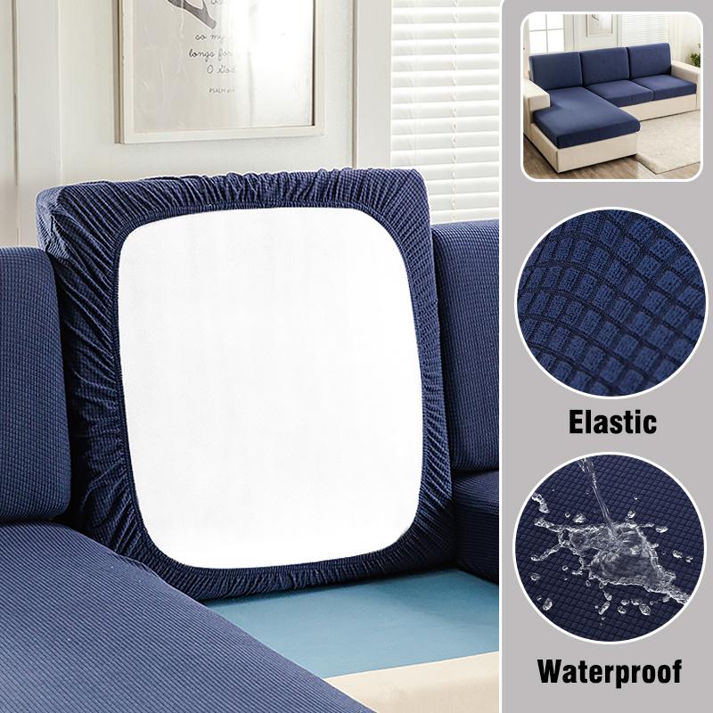 Water-Resistant Sofa Seat Cushion Slipcovers Sectional Couch Cushion Cover Stretch Non-Slip Furniture Protector For Kids, Pets