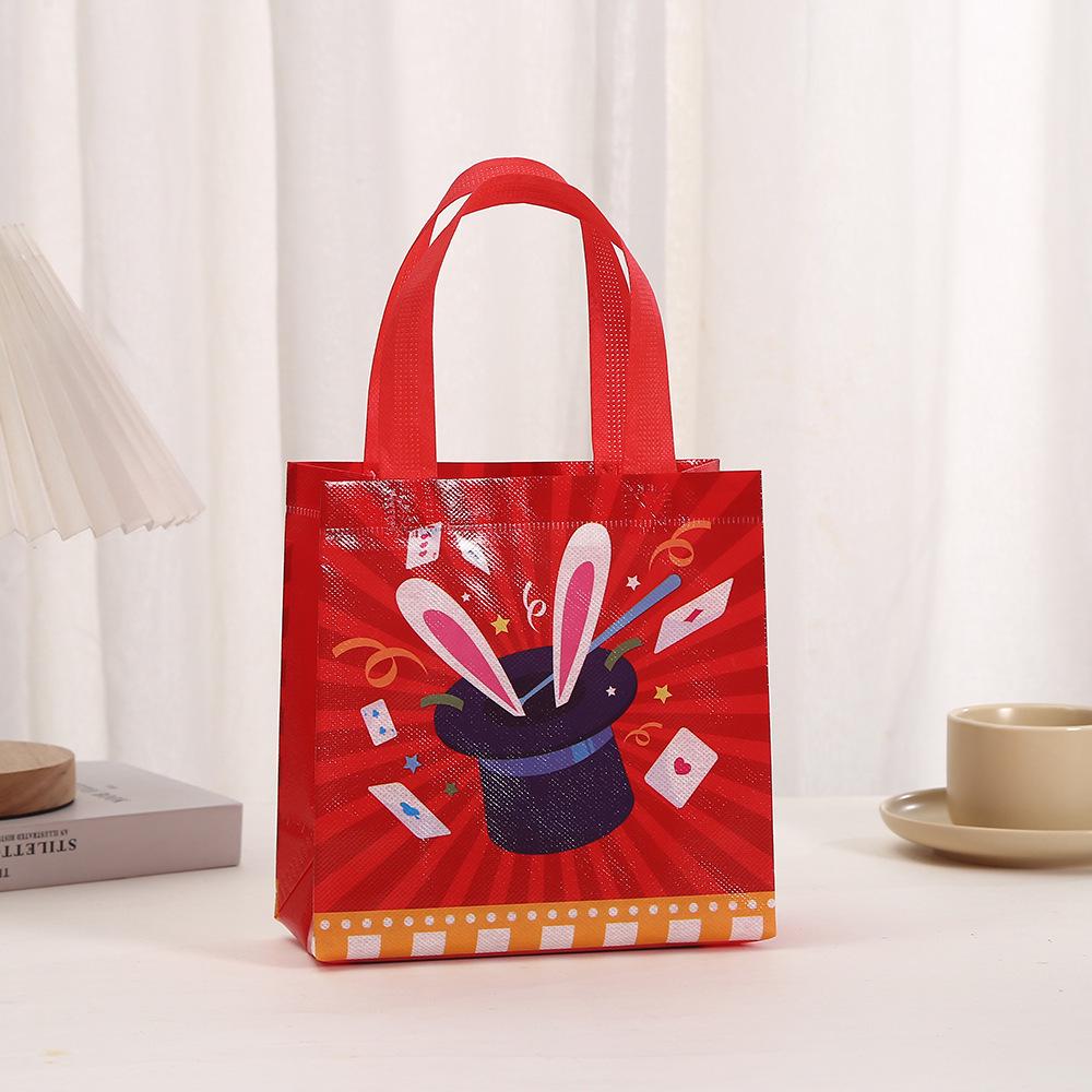 Children's Cartoon Amusement Park Tote Bag - Waterproof, Non-Woven Gift Bag