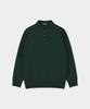 BIRBANTE Soft Washable Cable Collar Knit - Dark Green