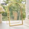 Pet Paw Memory Kit Baby Keepsake Frame, DIY Sea Sand Newborn Hand Footprint Kit, And Foot Craft Metal Pressed Picture Floating Cat Dog Print
