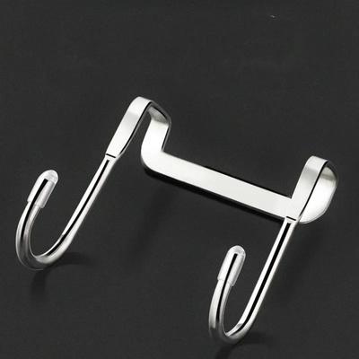 Puerta de armario sin perforaciones de acero inoxidable, gancho sin rastro, colgador de puerta tipo S, colgador de puerta trasera, gancho pequeño