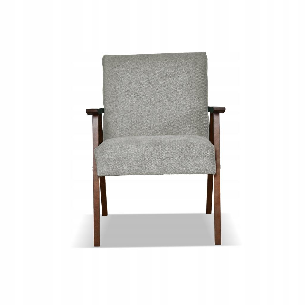 Fotel PRL zestaw retro vintage SOLER Family Meble ciemny szary welur Angel