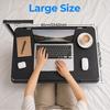 Bed Laptop Table Desk with LED, Drawer, Cup Phone Holder, Book Stand, 5 Height Computer Adjustable Foldable Lap Table, Sofa Floor Stand Tray
