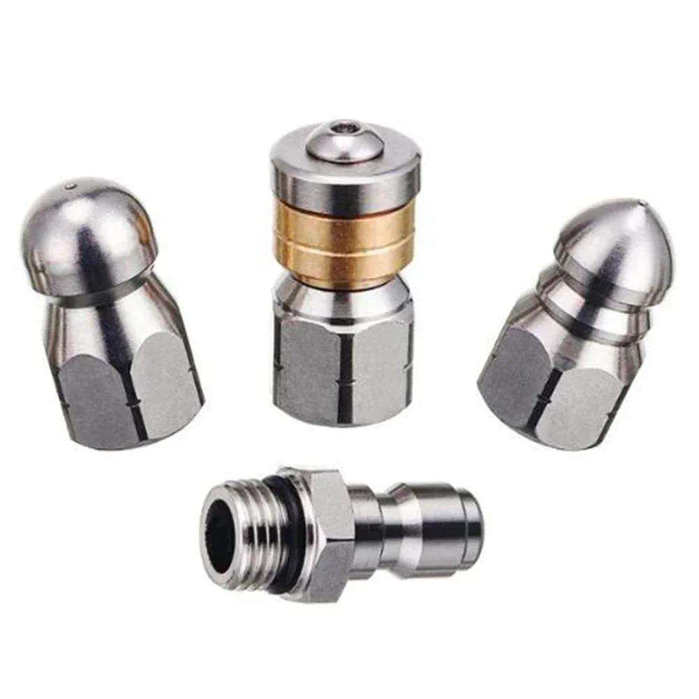 4PC Nozzle Set High Pressure Nozzle For Cleaning Tasks User-Friendly Installation Cleaning Tool For Home Maintenance