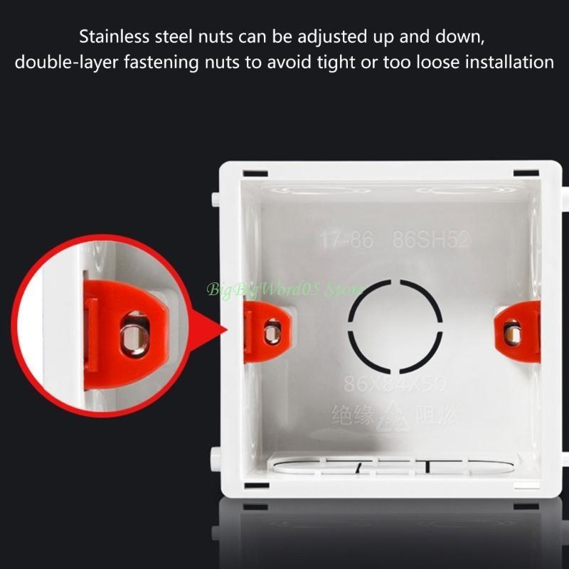 24TE 86-Type PVC Junction Box Wall Mount Cassette For Switch Socket Base