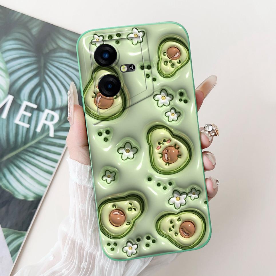For Tecno Pova Neo 3 Case Pova Neo3 LH6n Back Cover Mood Night Avocado Luxury Gothic Pattern Soft Silicone Coque Housing Fundas