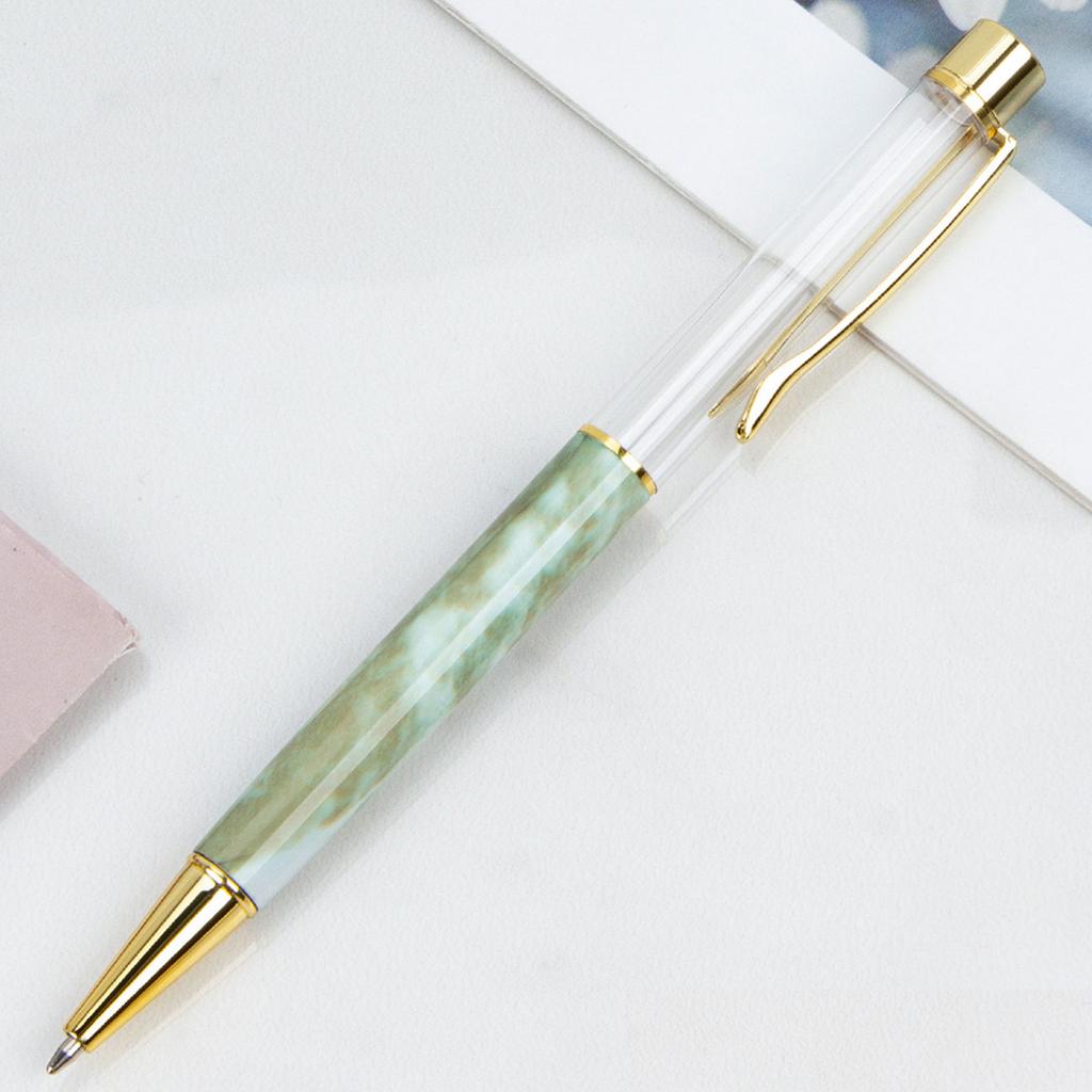 6 ks Neobvyklá kuličková pera s kovovým klipem na pero, Kancelářské podpisové pero, Otočný mechanismus, Hrot 1,0 mm, Píše hladce pro ženy, dívky
