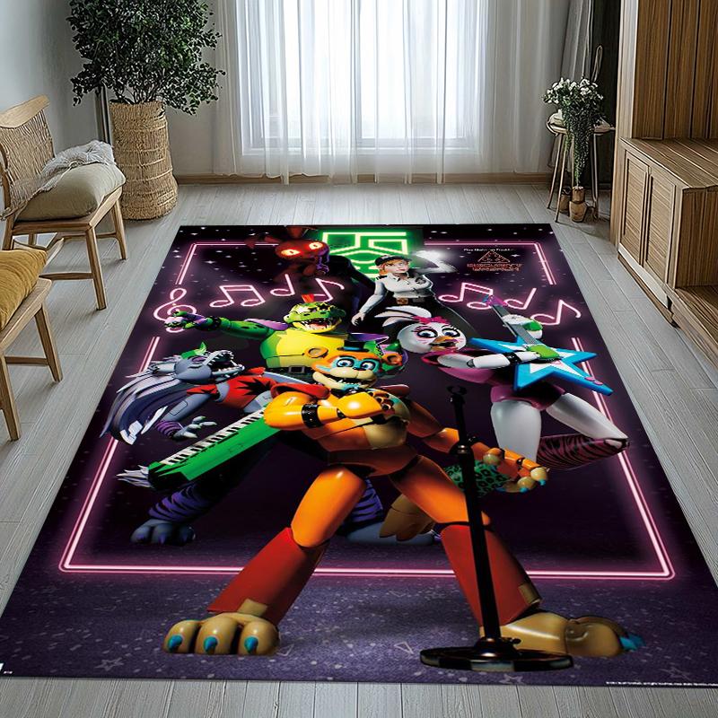 Tappeto Area Antiscivolo Horror Freddy F-FNAF Giochi Soggiorno Tappeto Morbido per Camera da Letto Stanza dei Giochi dei Bambini Divano, Zerbino Decorazione per la Casa Regalo