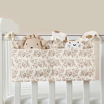 Baumwoll Nachttisch Windeltasche Niedlicher Babyartikel Windelaufbewahrungstasche Organizer Babybett Flaschenwagen Hängende Tasche Bettwäsche-Caddy Stapler