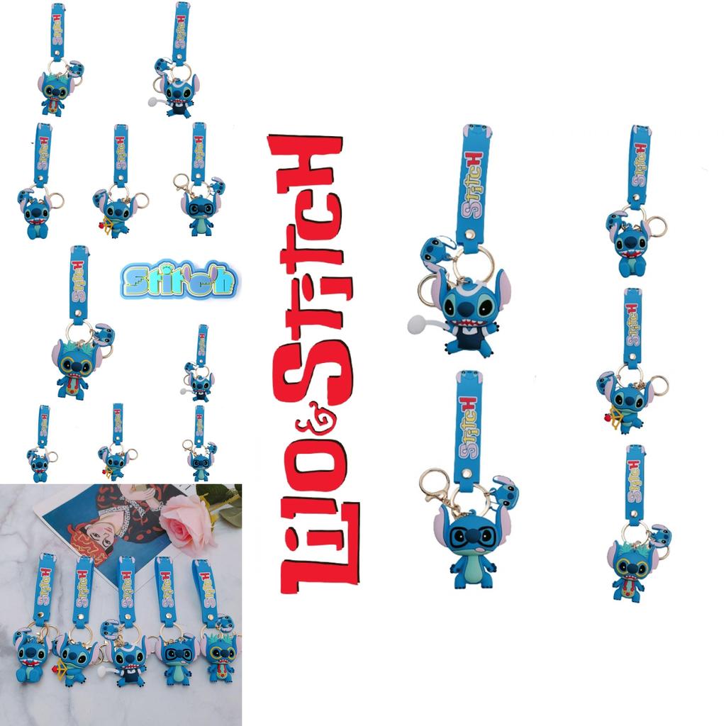 Cute Lilo Stitch Cupid Figure Toy Keychain Perfect Xmas Gift